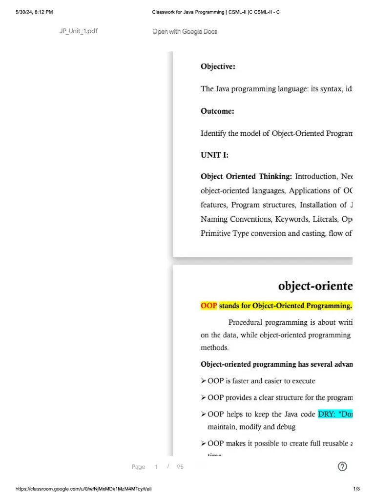 Java Object Oriented Programming | PDF