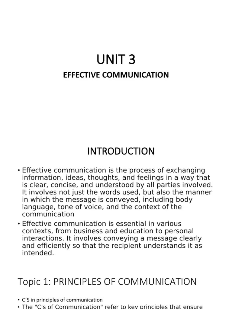 Effective Communication Pdf Pdf Communication Information