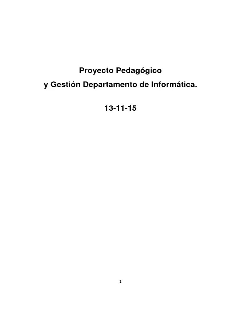 Informatica Proyecto | PDF | Informática | Enseñando