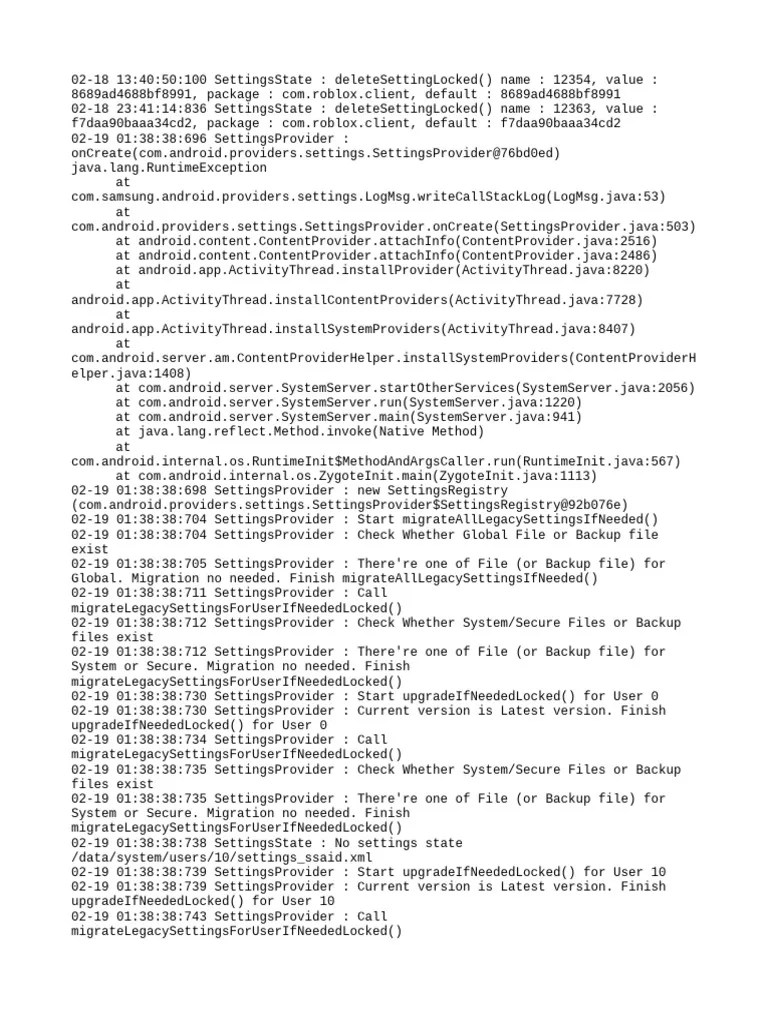 Settingsprovider | PDF | Backup | Java (Programming Language)