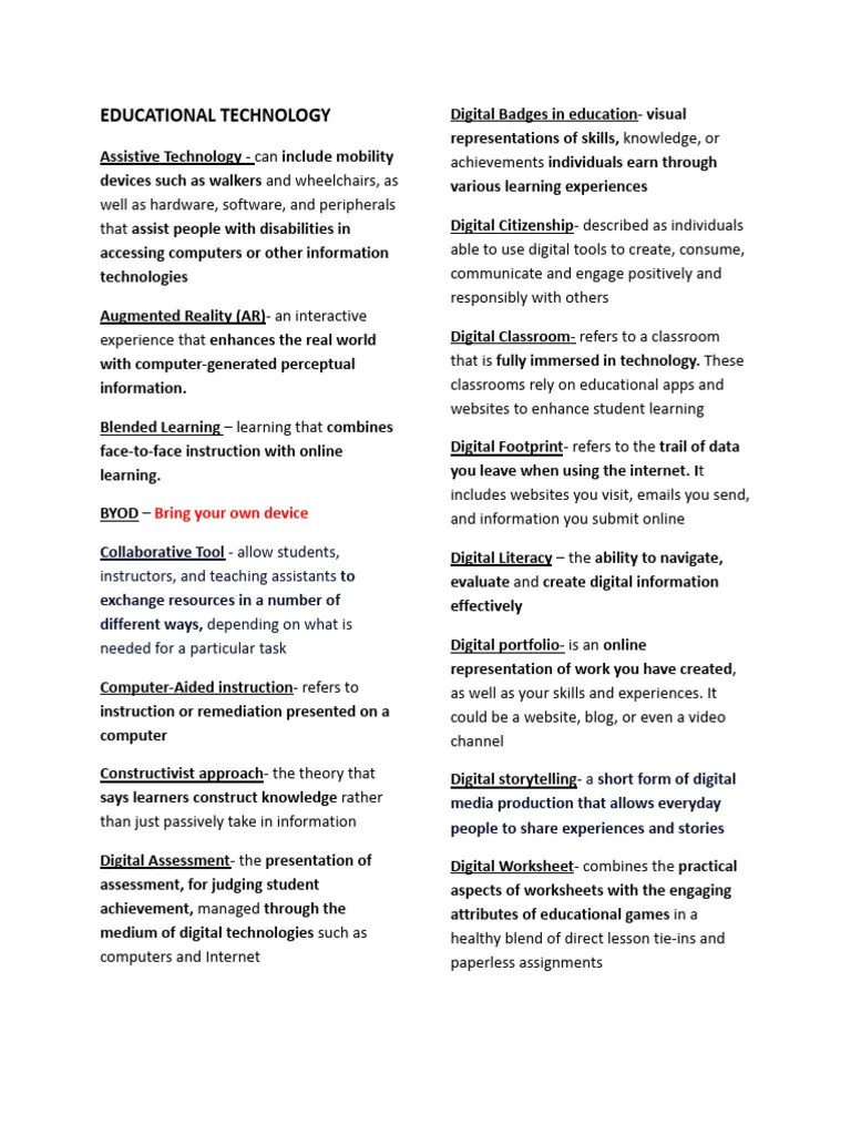 Educational Tech | PDF | Educational Technology | Learning