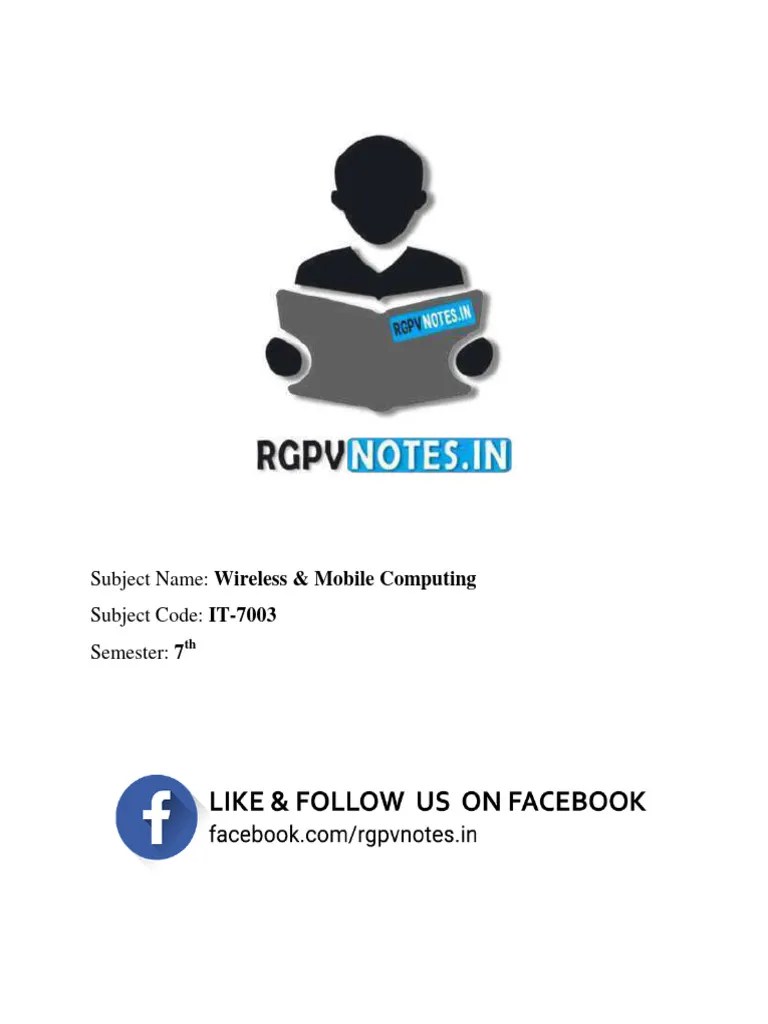 Unit 1 - Wireless & Mobile Computing - WWW - Rgpvnotes.in | PDF ...