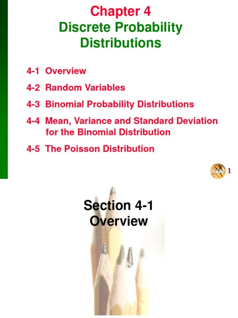 BIOL 2163 Lecture 5 - Discrete Probability Distributions | PDF ...