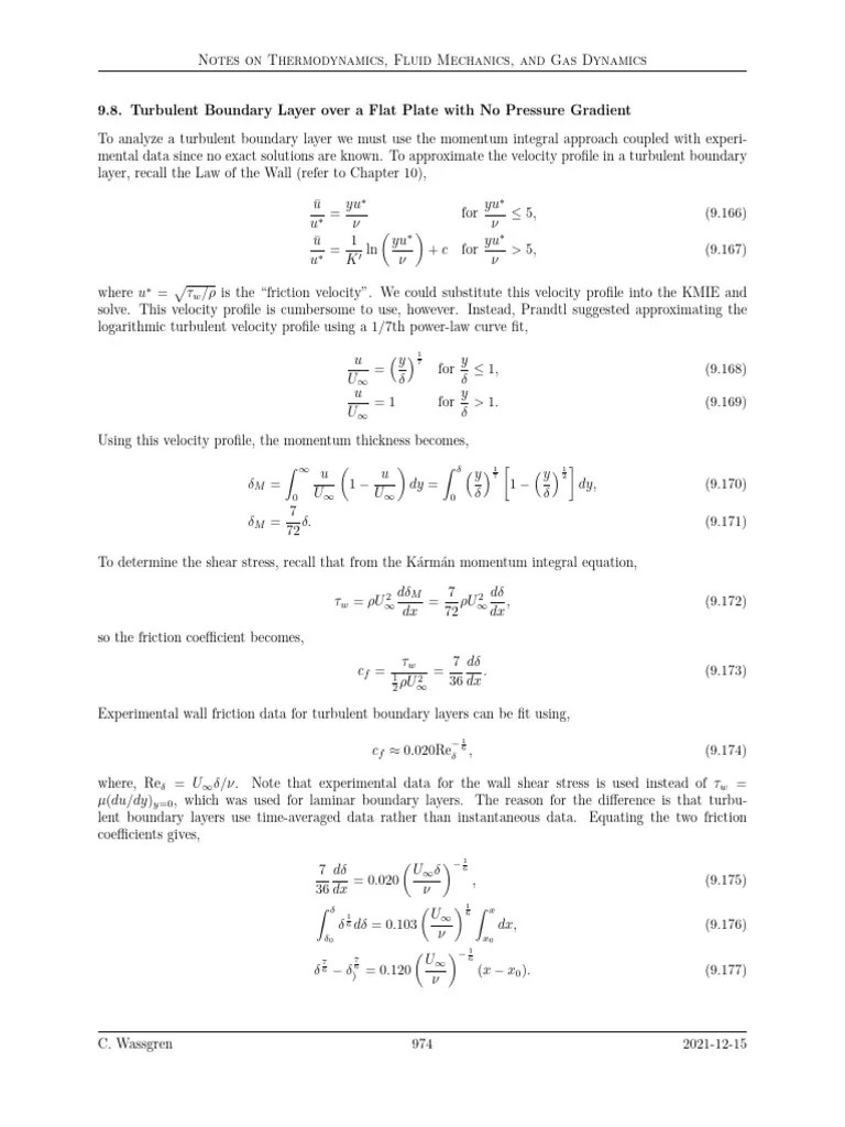 BoundaryLayer TurbulentBL Reading | PDF | Boundary Layer | Fluid Dynamics