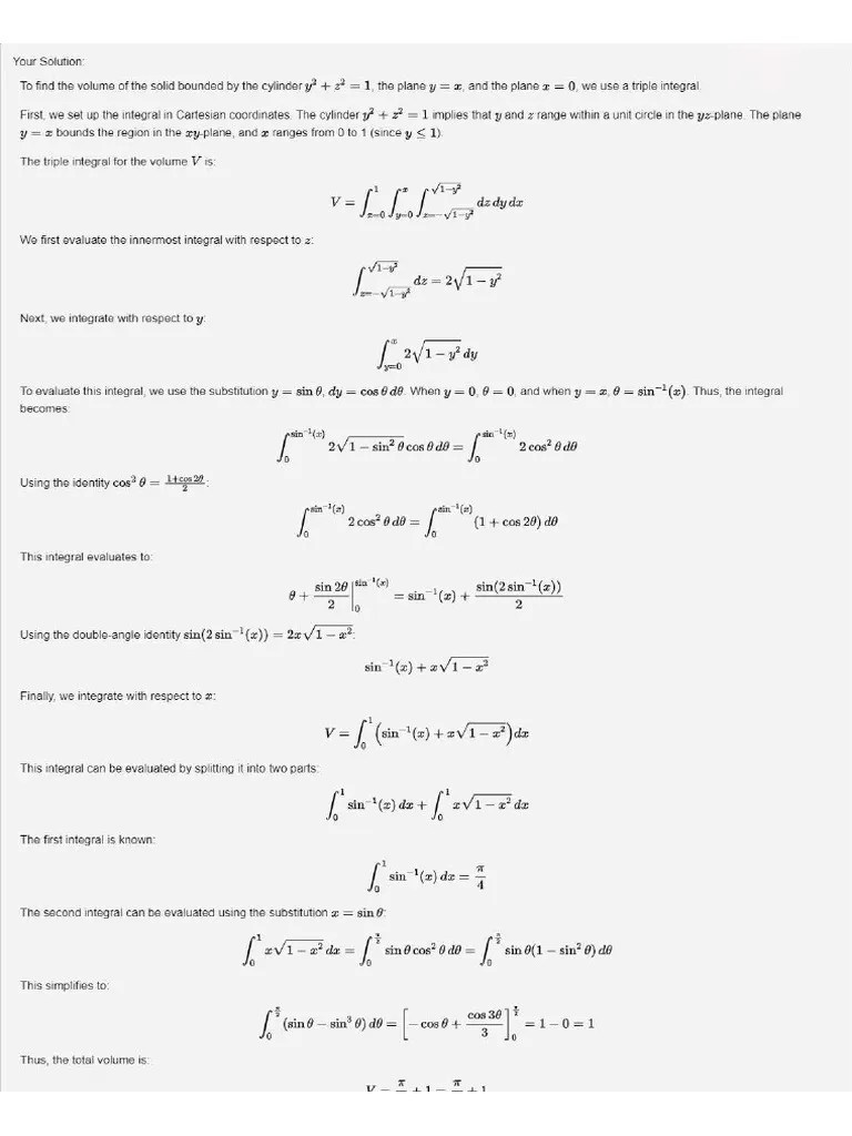 Triple Integral | PDF