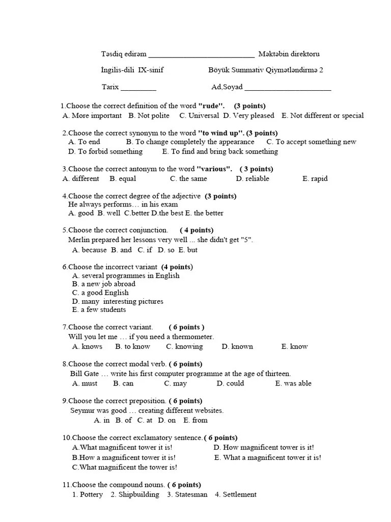 Grade 9 Big Summative 2 | PDF | London | Linguistics