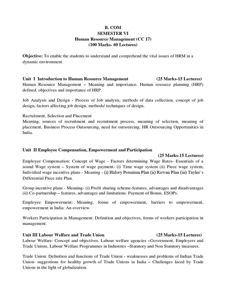 Sem VI BCom Syllabus | PDF | Goodwill (Accounting) | Capital Structure