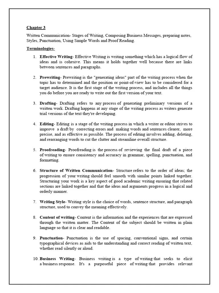 Unit 3 Written Communication Pdf Editing Proofreading