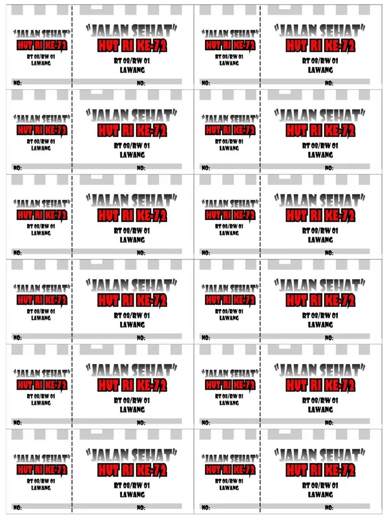 Contoh Ticket A4 | PDF