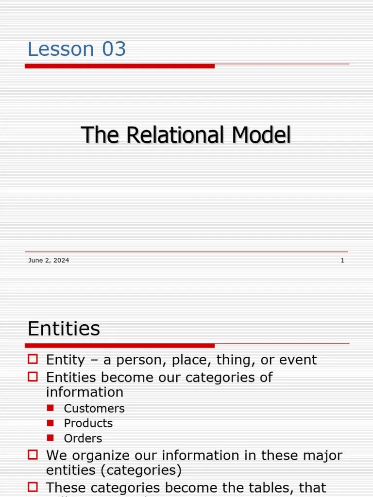 Lesson03 The Relational Model | Download Free PDF | Relational Model ...