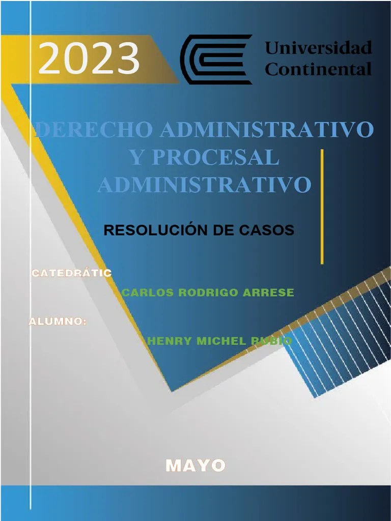Pa1 Derecho Administrativo Y Procesal Administrativo Desarrollado | PDF | Caso De Ley | Judicaturas
