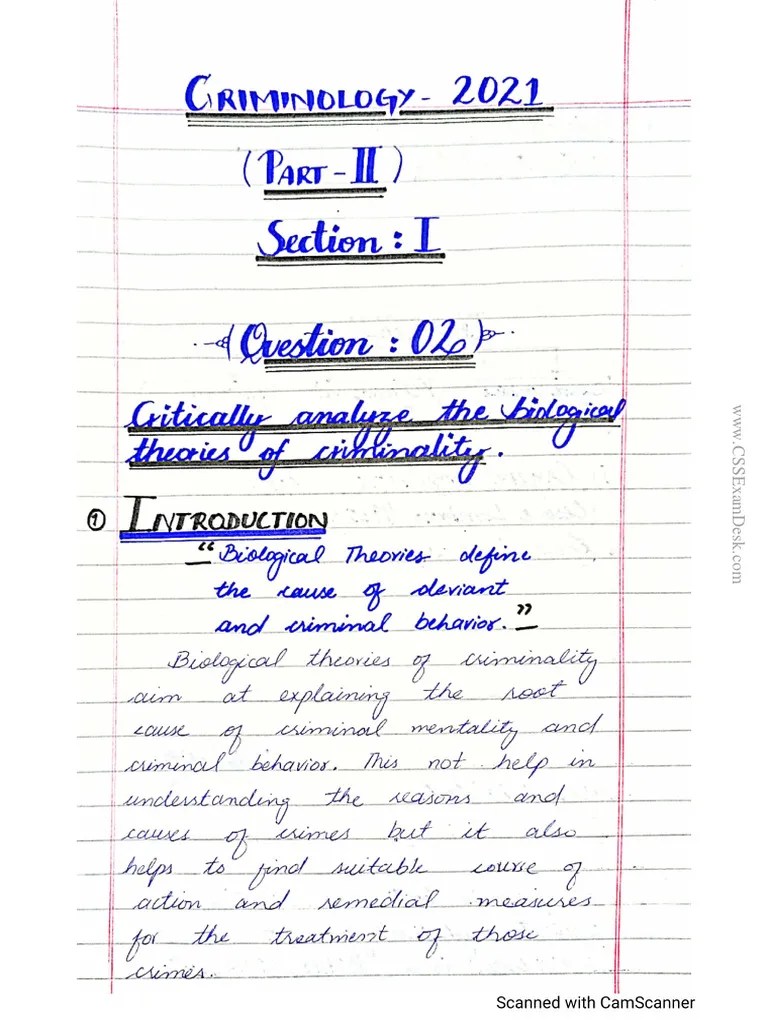 CSS 2021 Criminology Paper - Solved | PDF