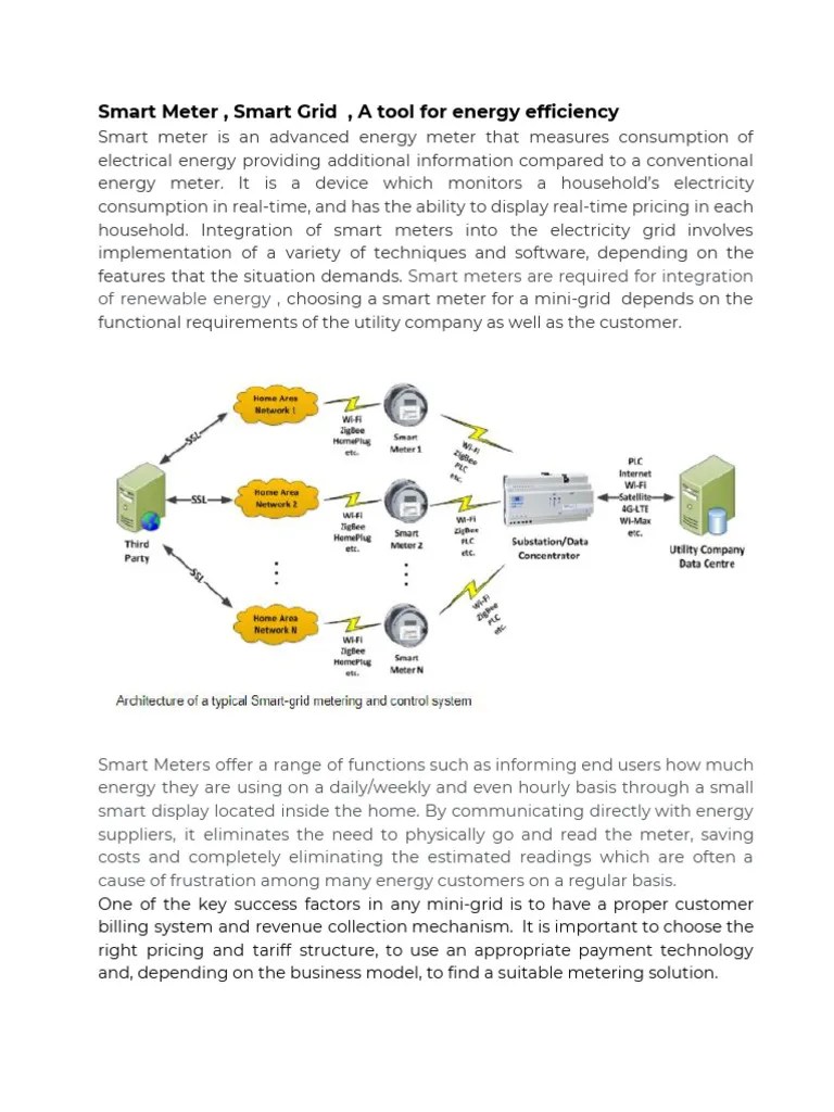 Smart Meter, Smart Grid, A Tool For Energy Efficiency | Download Free ...