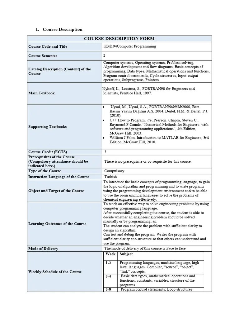 Km104 Computer Programming - 0 Ingilizce - Ing | PDF | Computer ...