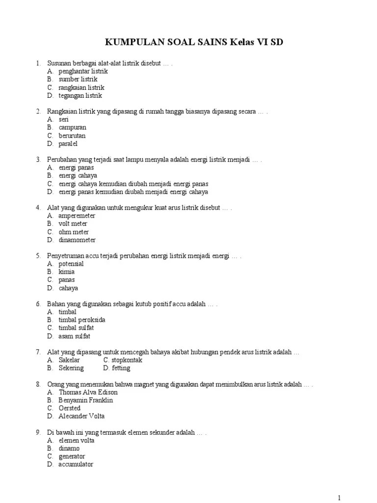 Tes tertulis ( instrumen soal tertulis ). Sains Pdf