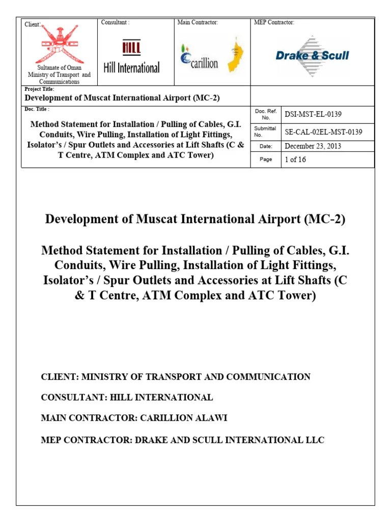 MS Rev. A | PDF | Elevator | Pipe (Fluid Conveyance)