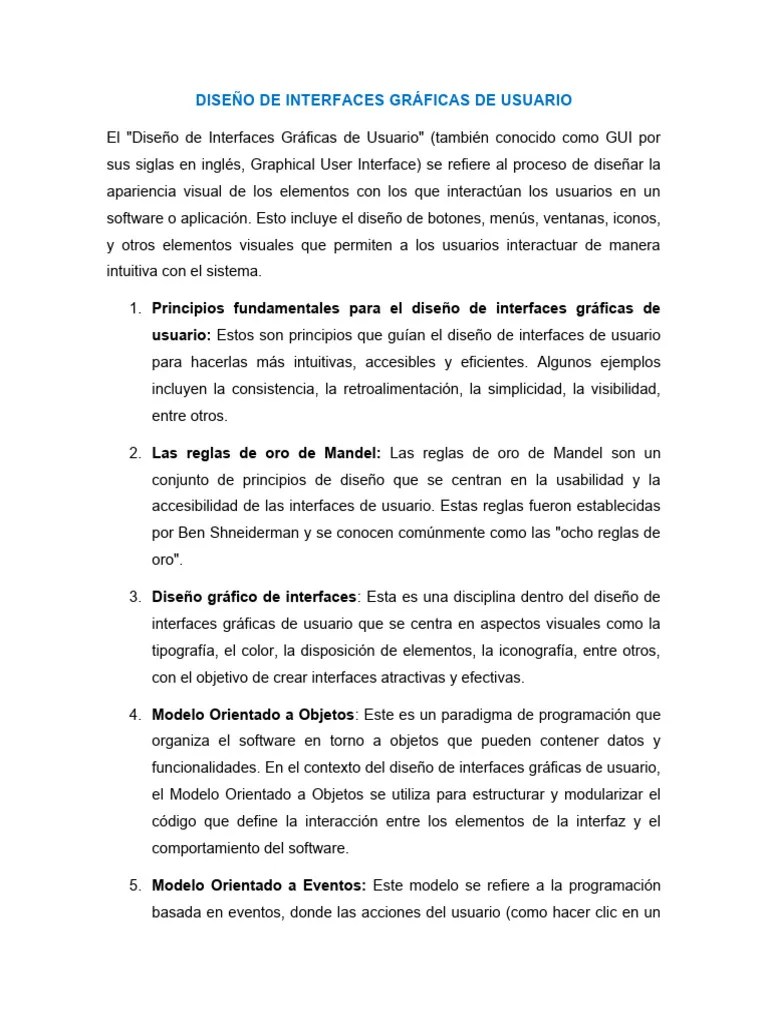 Diseño De Interfaces Gráficas De Usuario | PDF | Interfaz De Usuario | Interfaces Gráficas De ...