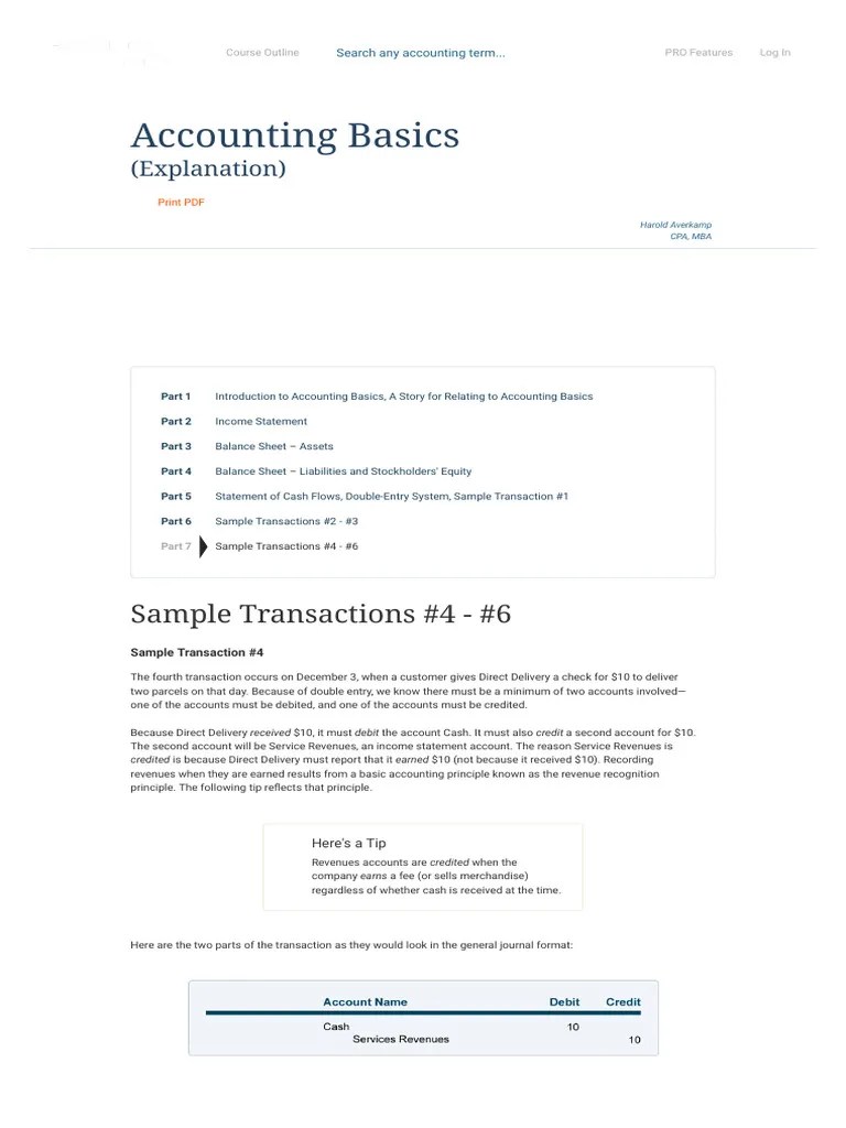 Accounting Basics - Revenues And Expenses - AccountingCoach | PDF ...