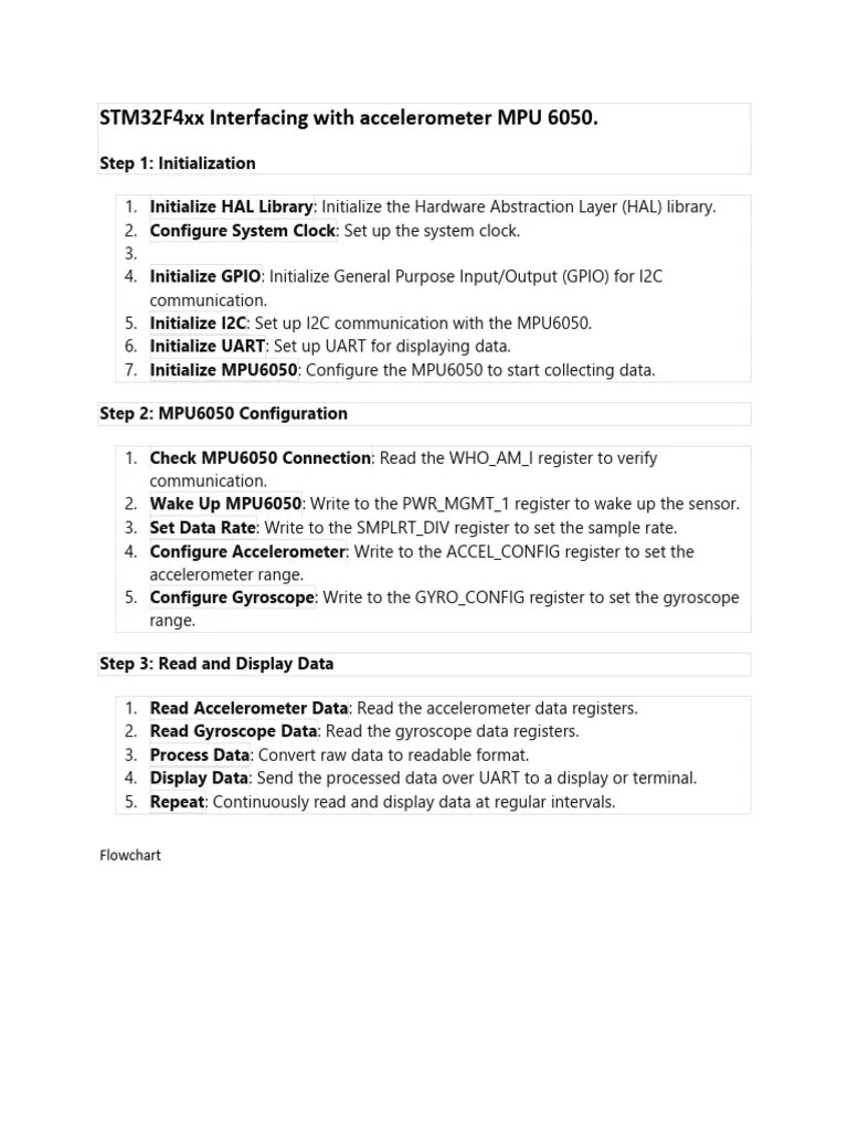 STM32F4xx Interfacing With Accelerometer MPU 6051 | PDF | Error ...