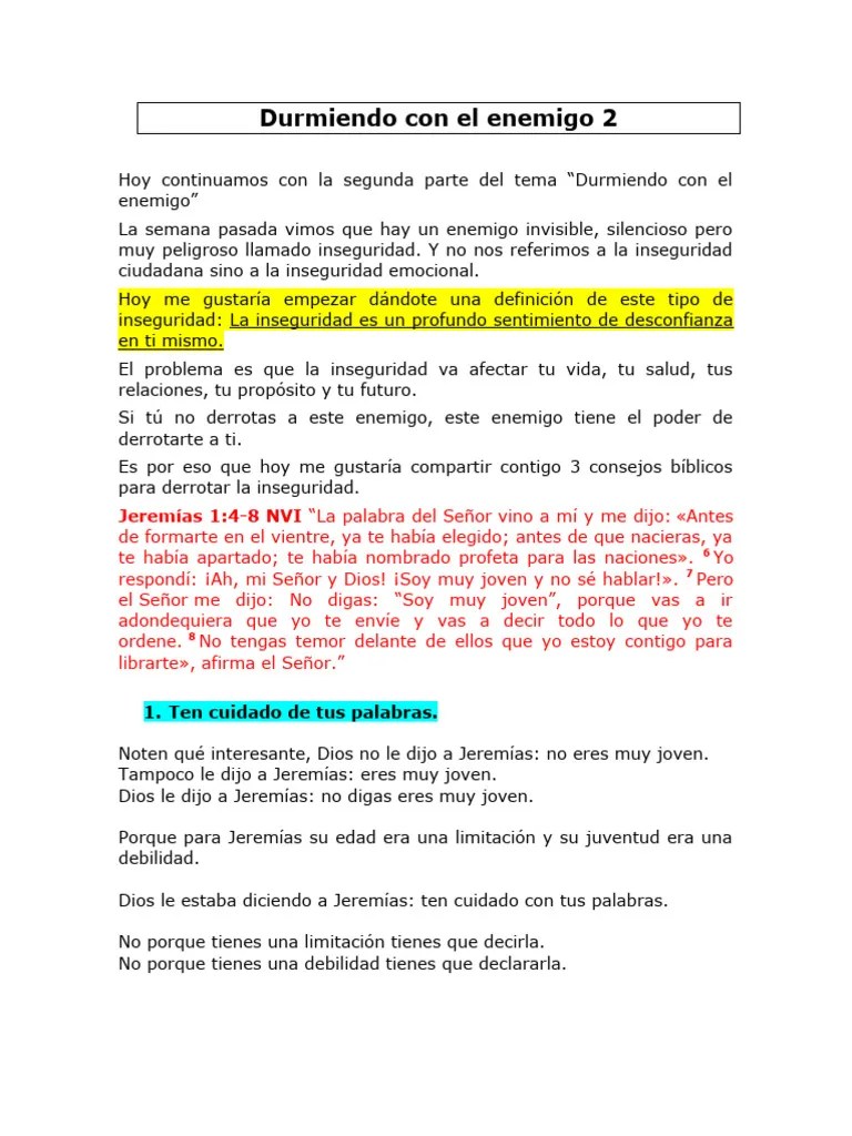 21abril Durmiendo Con El Enemigo - Parte 2 | PDF | David | Saulo