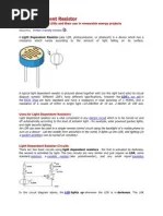 Light Dependent Resistor Ldr Condensed Matter Physics