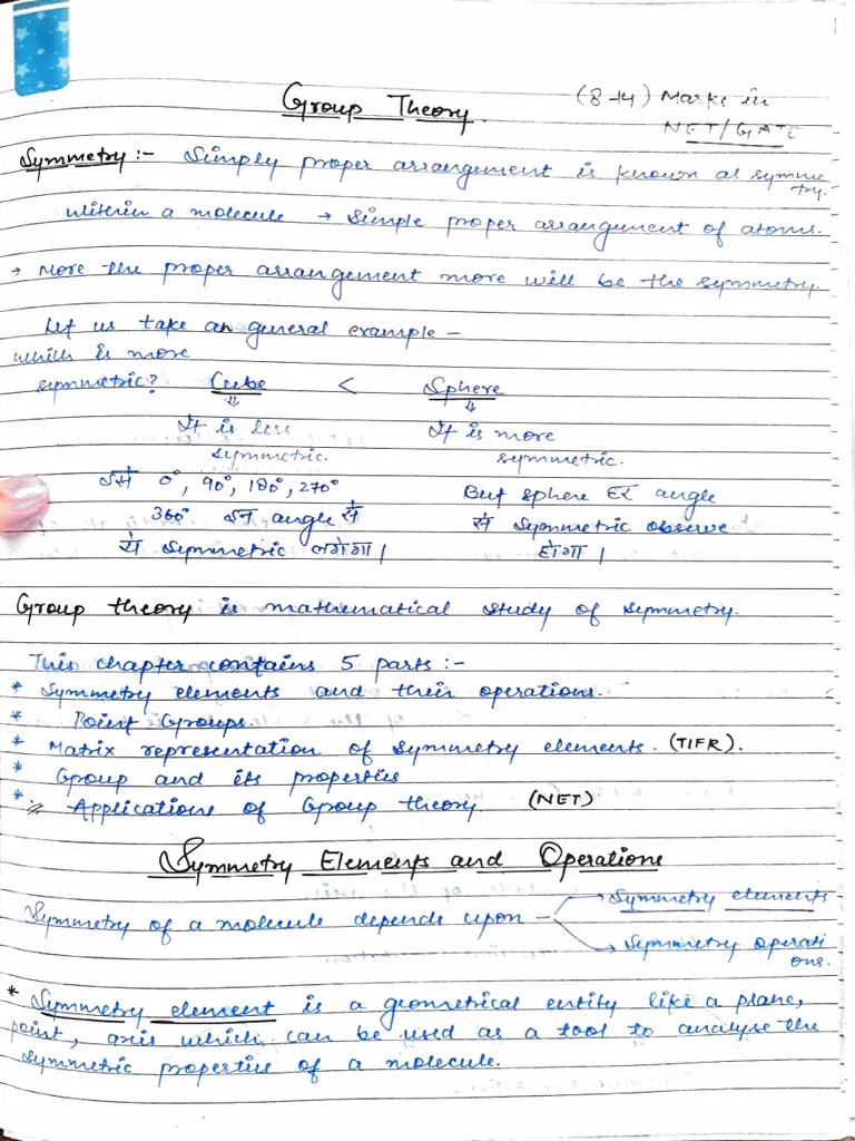 Group Theory Notes | PDF