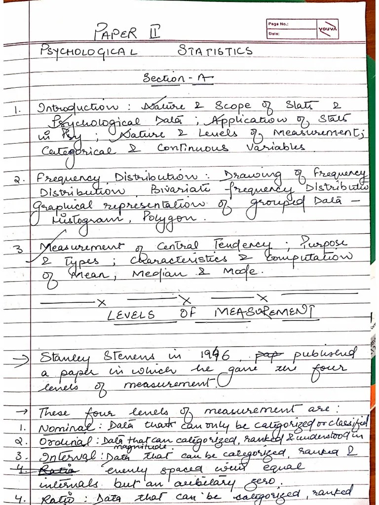 Psychology Statistics | PDF