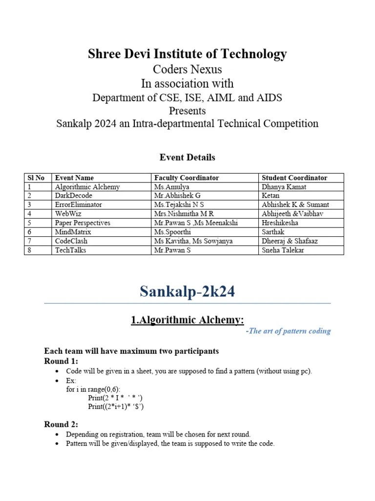 Tech Event | PDF | Computer Science | Computer Programming