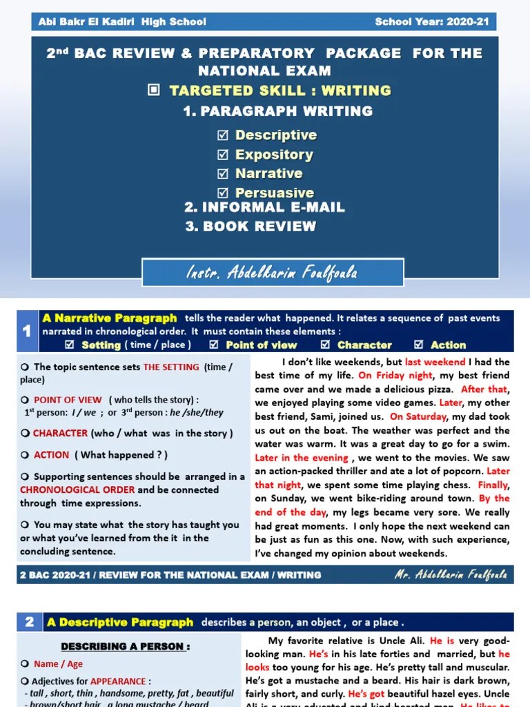 2 BAC. Writing Preparatory Package 2021 | PDF | Halloween