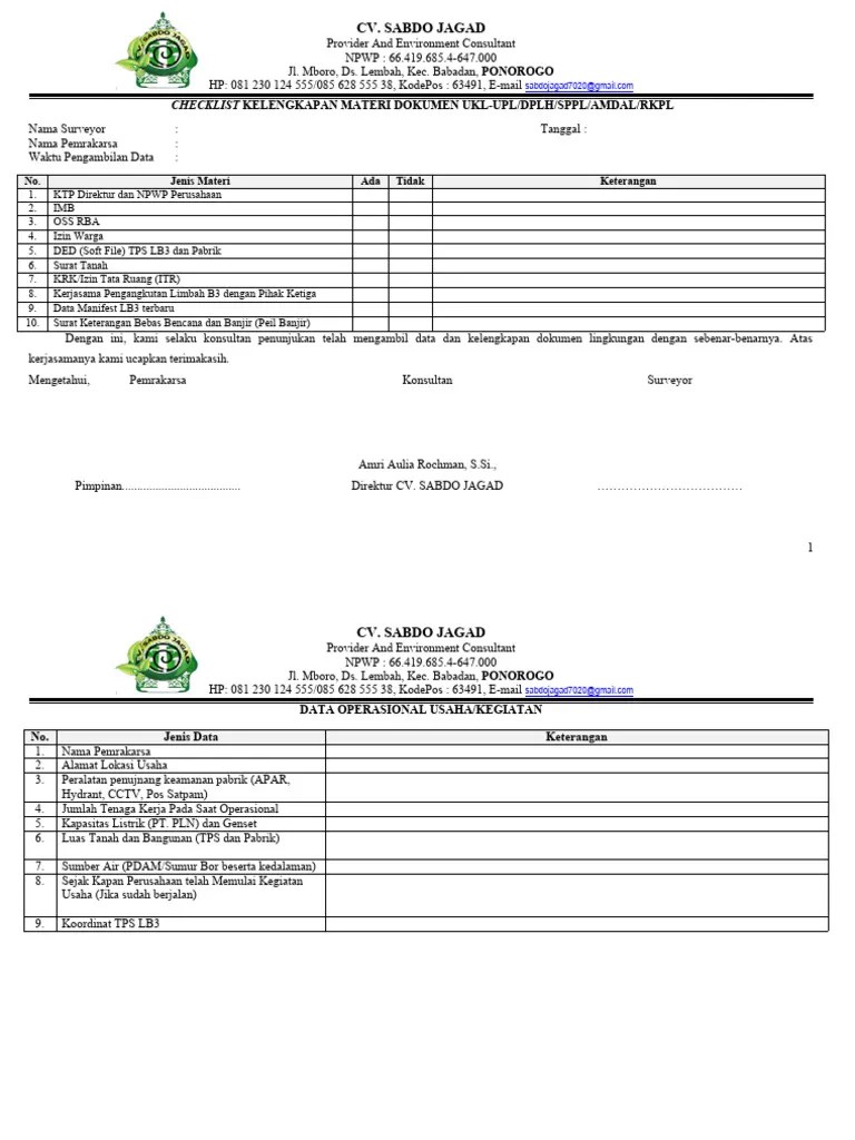 Checklist TPS LB3 | PDF