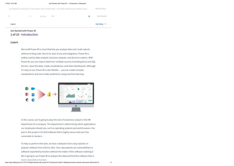 Get Started With Power BI — Introduction _ Dataquest | PDF