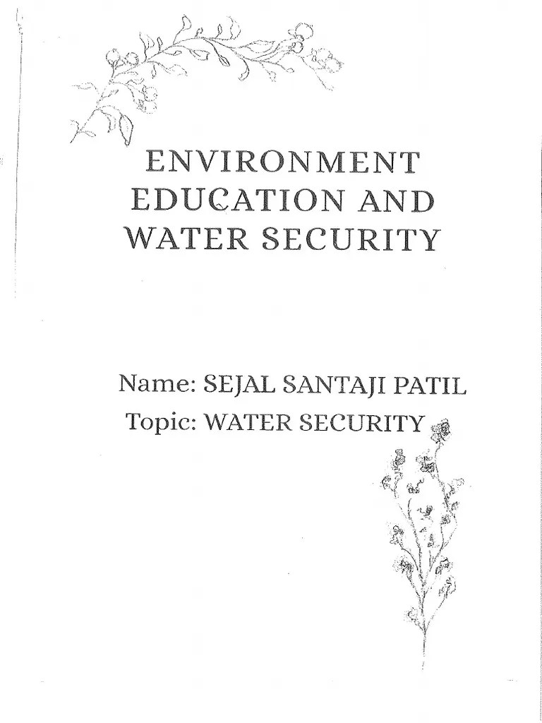 Environment Education & Water Security | PDF