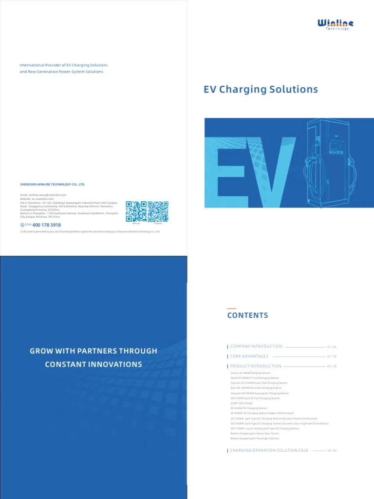 2024 Shenzhen Winline EV Charger Brochure | Download Free PDF | Battery ...