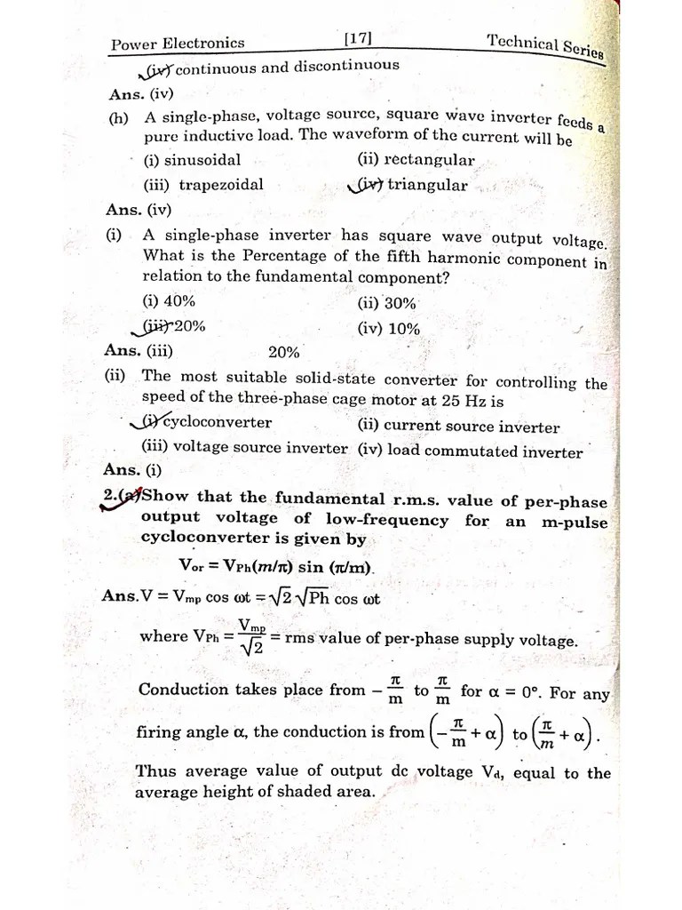 Power Electronics PYQ 2021 Solve | PDF