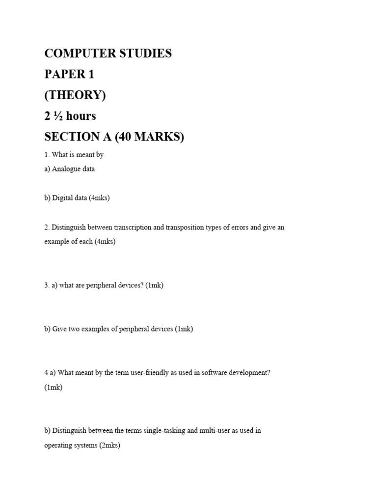 Form 4 End Term 1 Comp Q | PDF | World Wide Web | Internet & Web