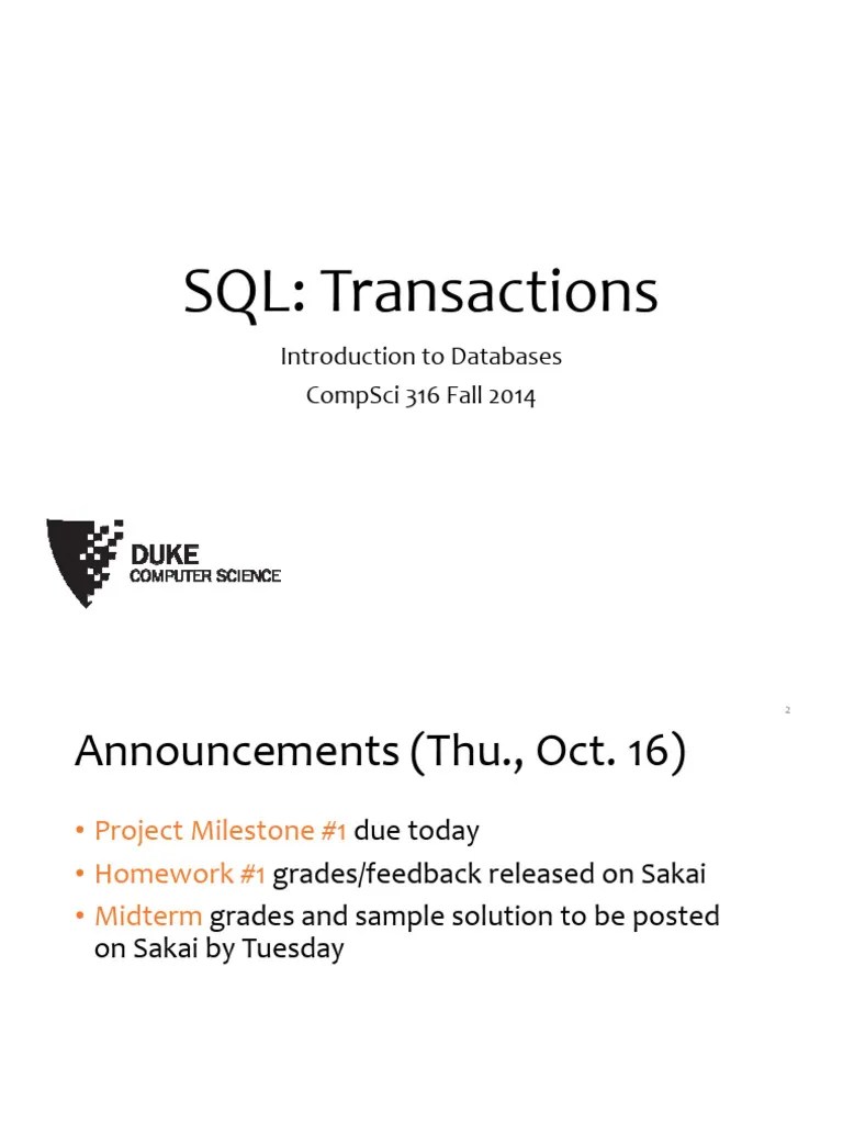 SQL - Transactions | Download Free PDF | Database Transaction | Databases