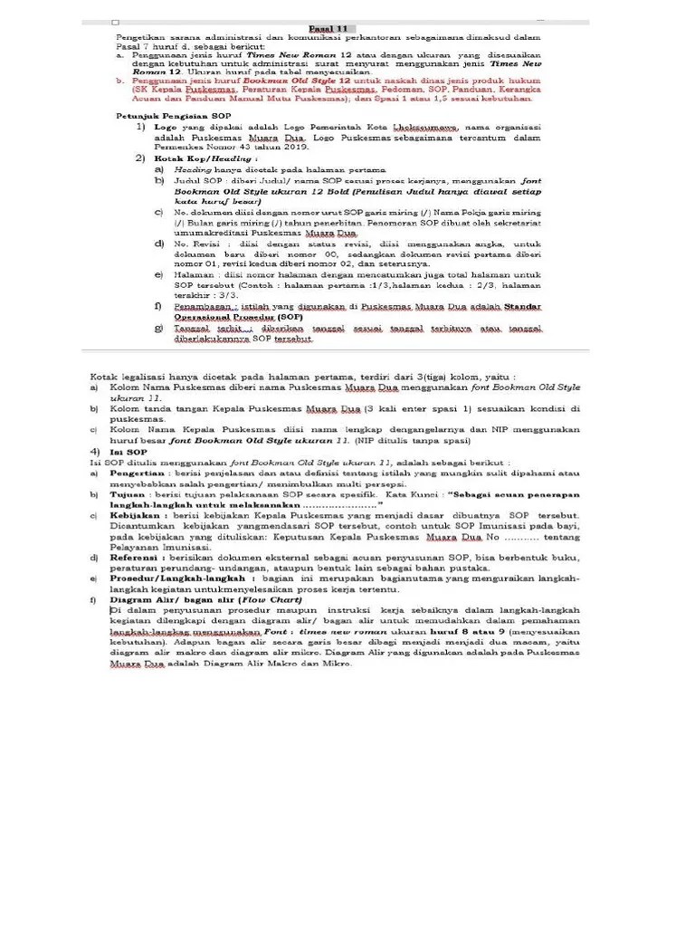 Tata Cara Penulisan Sop | PDF