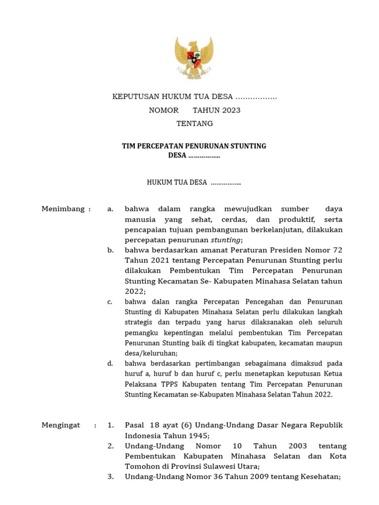 Format SK Tpps Desa 2023 | PDF