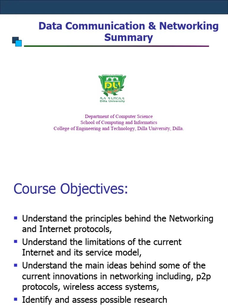 Data Communication & Networking Summary | PDF | Osi Model | Computer ...