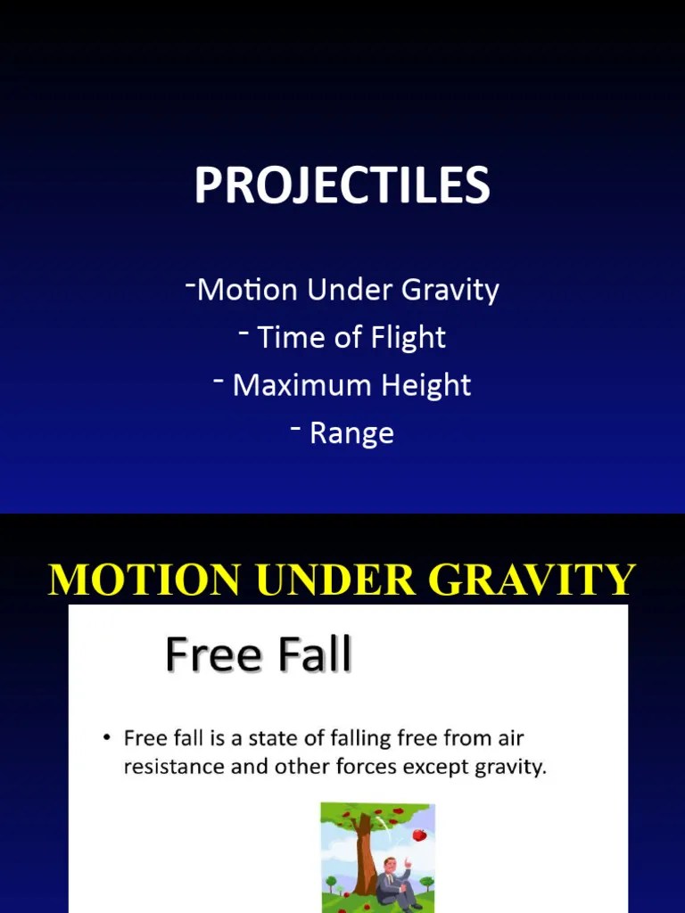 Projectiles | PDF | Projectiles | Equations Of Motion