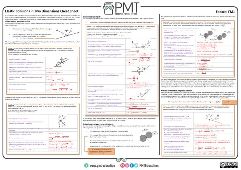 Ch.5 Elastic Collisions In 2D | PDF | Collision | Euclidean Vector