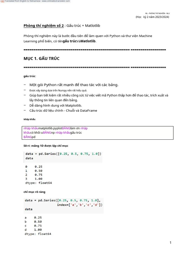 Lab 2 Pandas Matplotlib.en.Vi | PDF