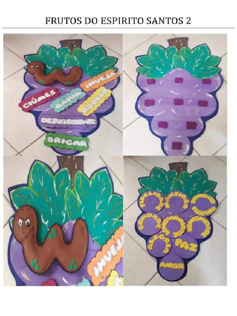O FRUTO DO ESPIRITO SANTO 2 - MOLDES E ESBOÇO | PDF