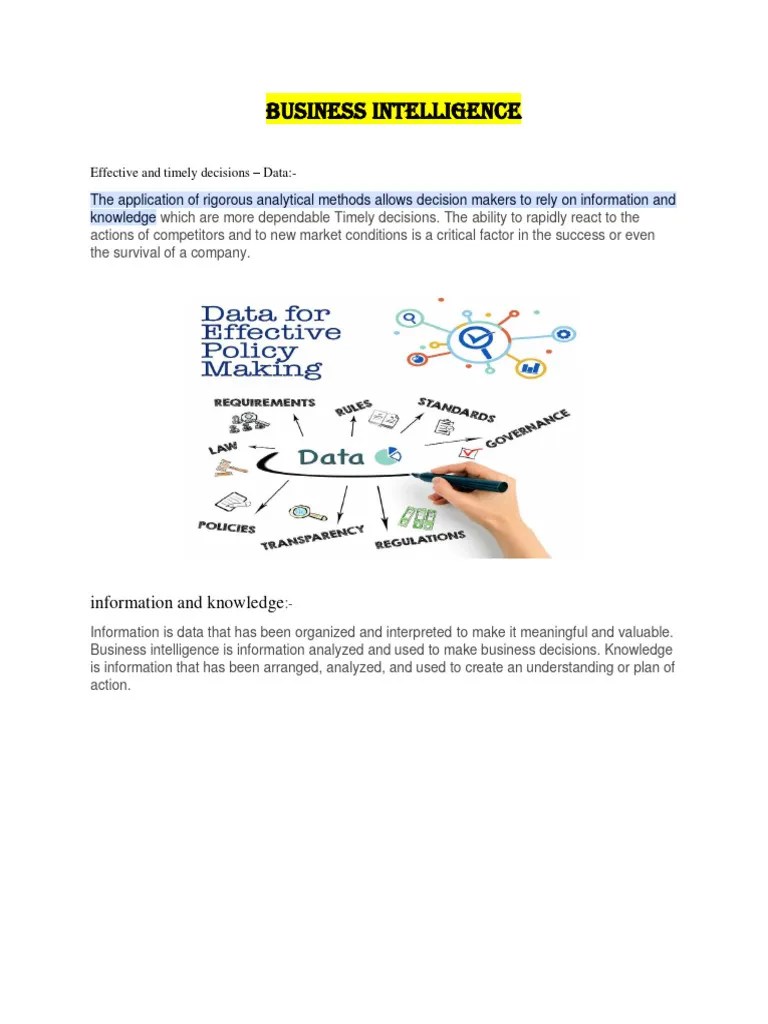 Business Intelligence | PDF | Business Intelligence | Analytics