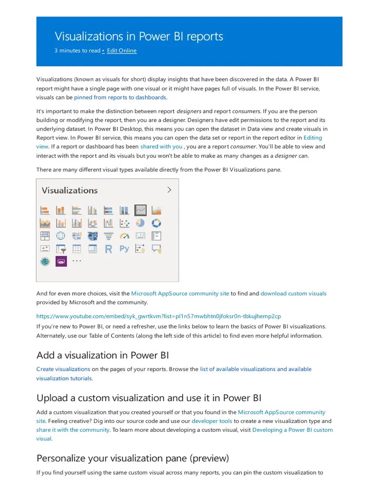 Tutorial Visualisasi Menggunakan Power BI | PDF | Icon (Computing ...