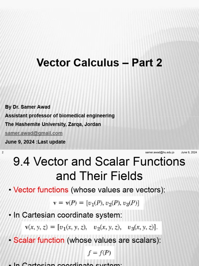Vectors Part 2 | PDF | Gradient | Derivative