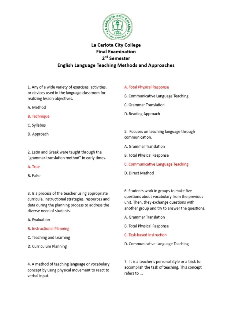 ELT Approaches And Methods | Download Free PDF | Language Education ...