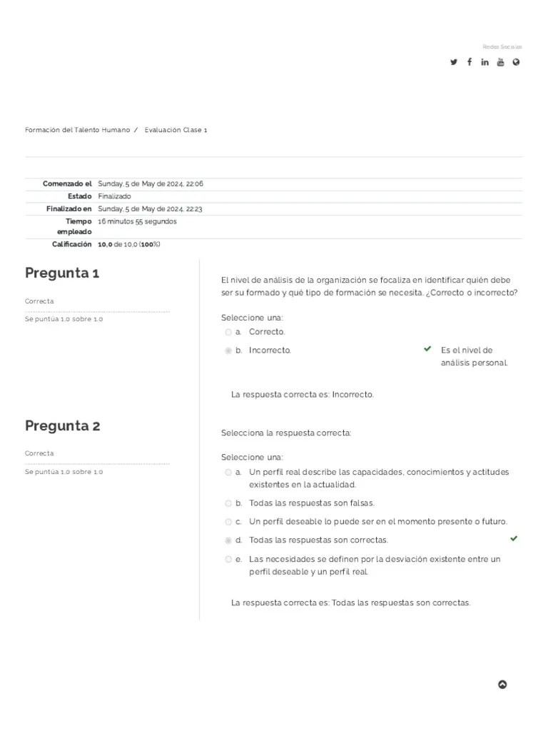 Evaluación Clase 1_ Revisión Del Intento | PDF