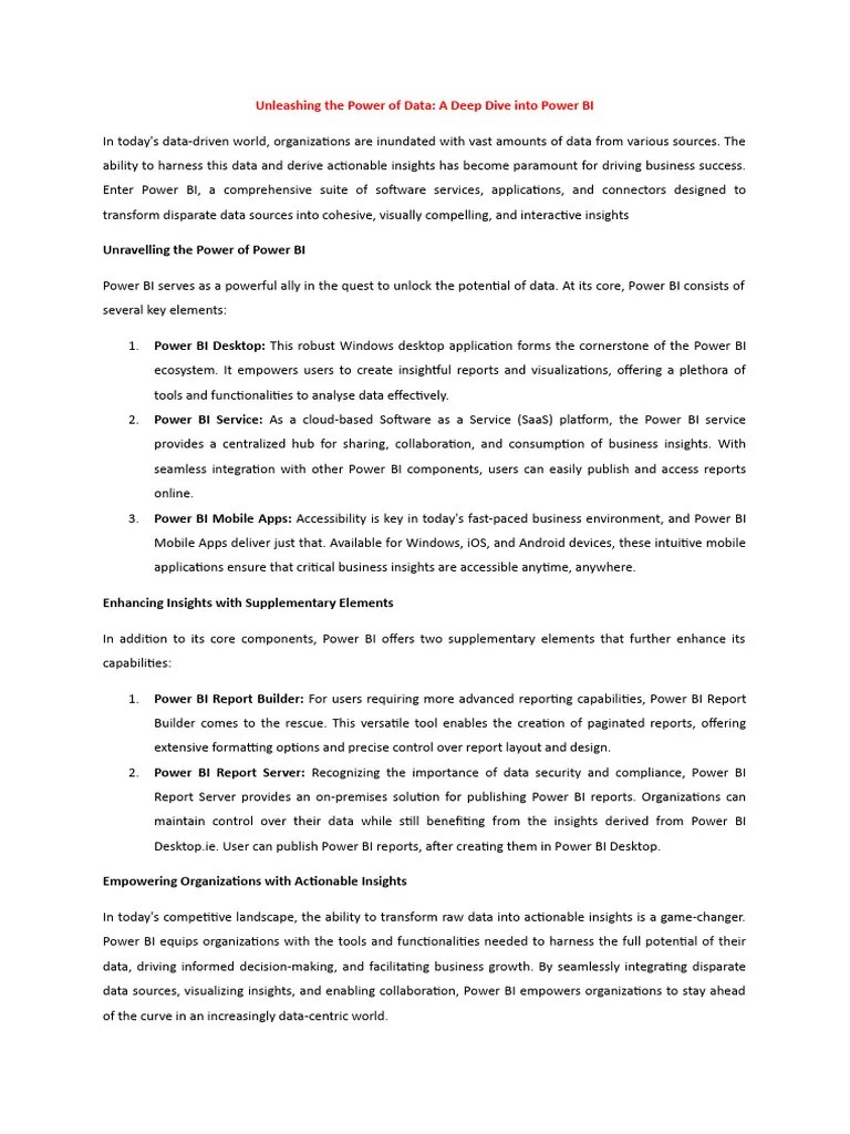 1 Unleashing The Power Of Data Pdf Mobile App Application Software