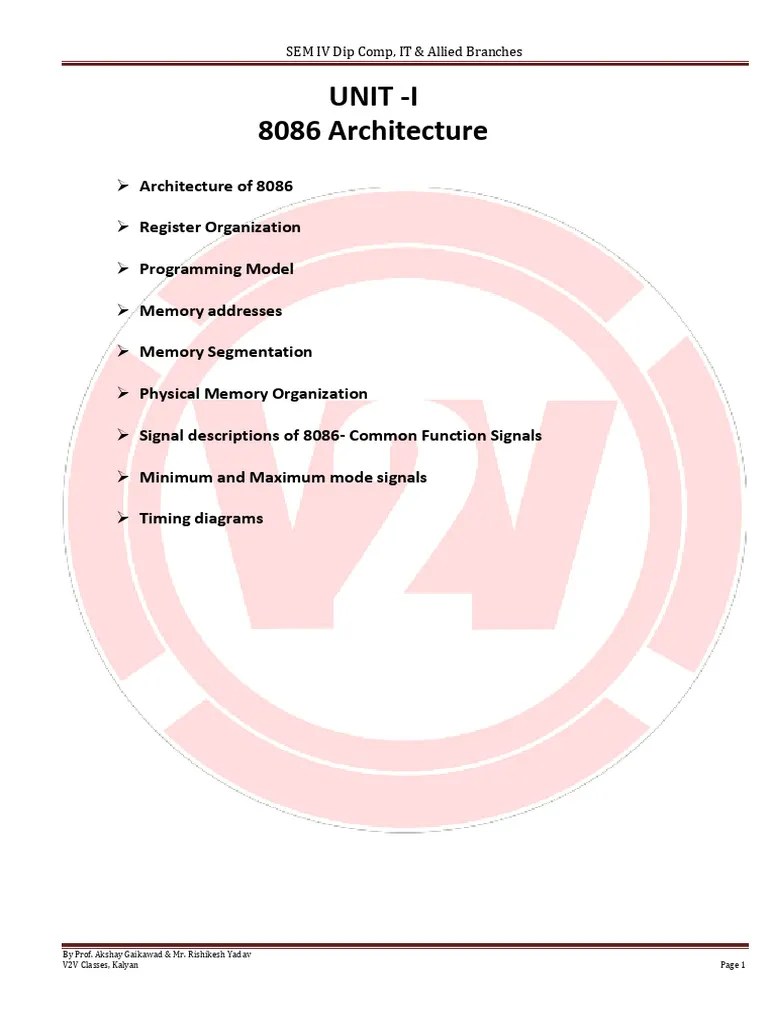 8086 PDF | PDF | Central Processing Unit | Pointer (Computer Programming)
